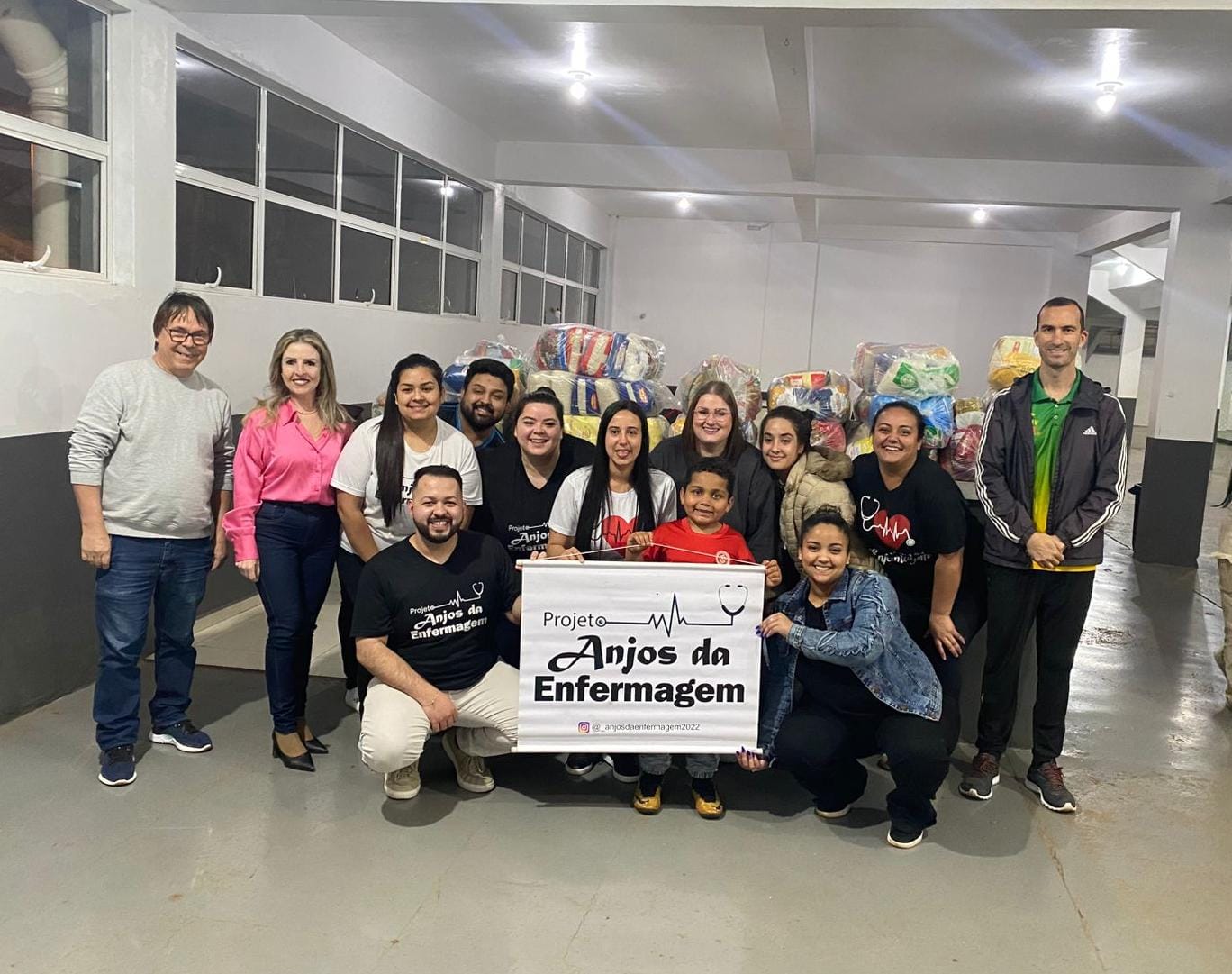Parte dos alimentos arrecadados pelo grupo Anjos da Enfermagem, foram destinados ao Hospital Bom Pastor, de Santo Augusto